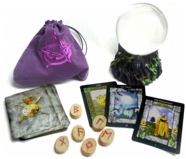 Runes, Tarot, Fortuneteller balls, Witchboards & Pendulums