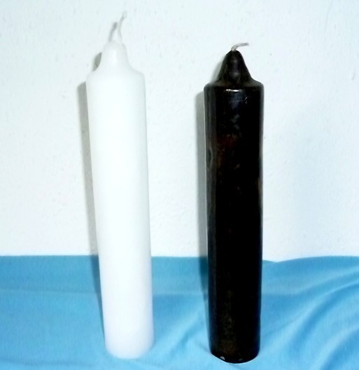 Jumbo Kerze, weiß oder schwarz
