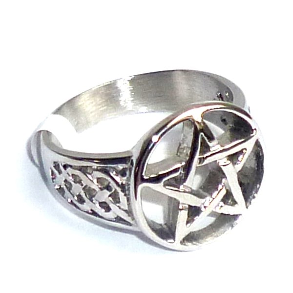 Ring Pentagram Stainless Steel