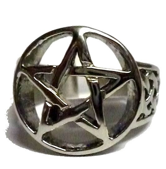 Ring Pentagramm, Edelstahl