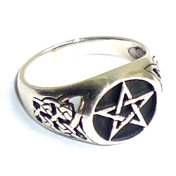 Ring Pentagramm Silber