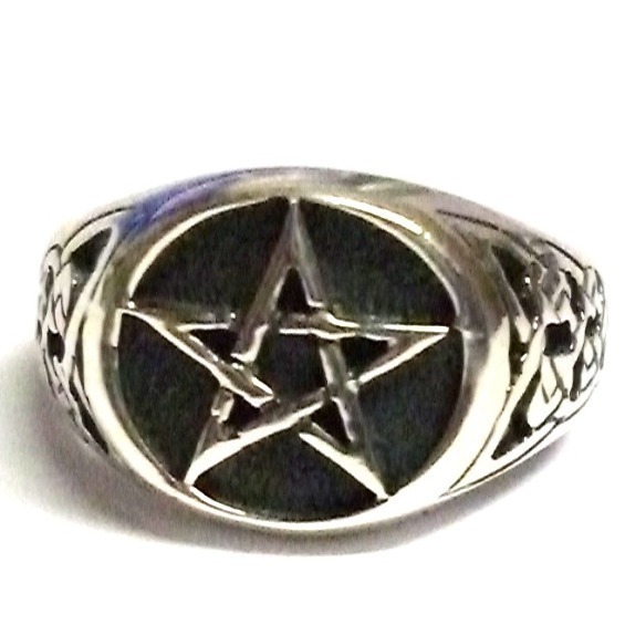 Ring Pentagramm Silber