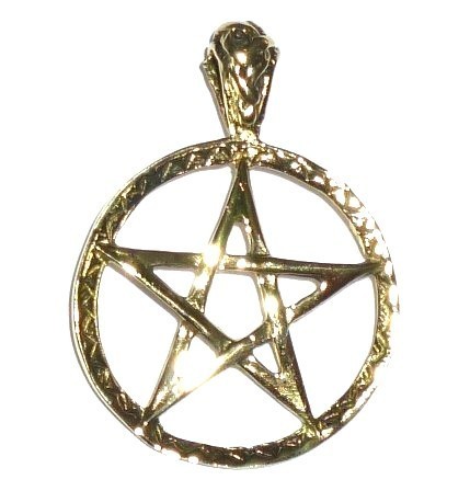 Halskette Pentagramm Necklace Drudenfuß Pentakel Fünfstern magie Esoterik Kreuz 