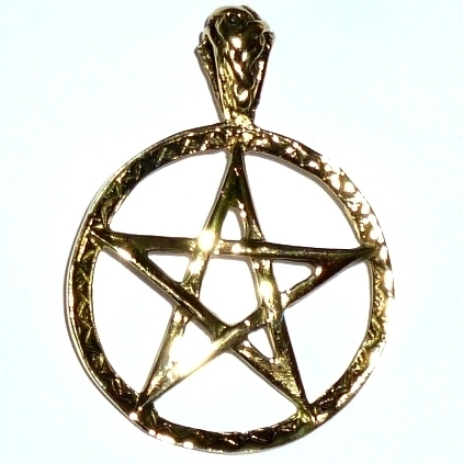 Pentagramm Anhänger, 28 mm, Bronze