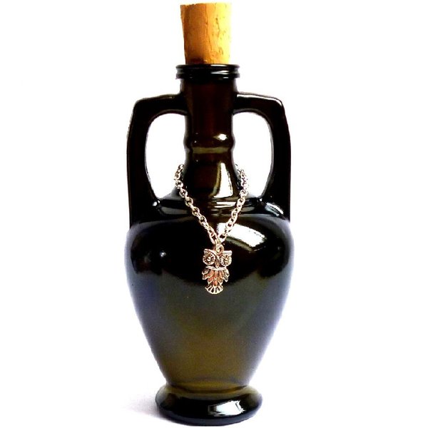 Hexenflasche Amphore antik mit Eule