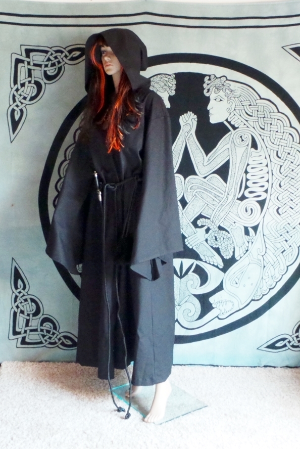 Ritualgewand Robe schwarz