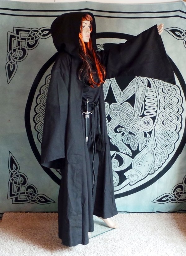 Ritualgewand Robe schwarz