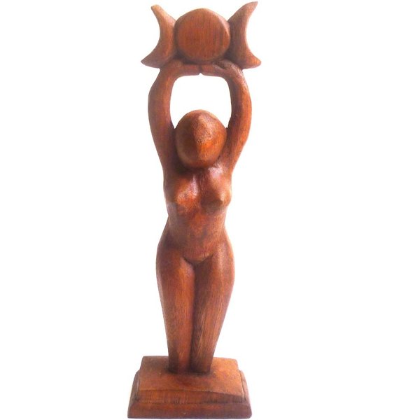 Altarfigur Göttin mit dreifachem Mond