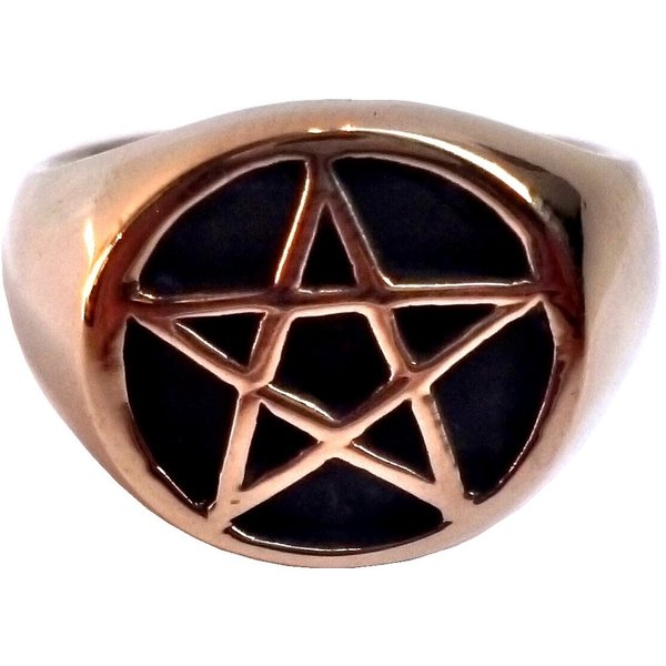 Bronze Pentagramm Ring