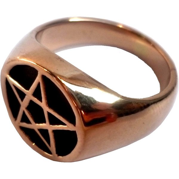 Bronze Pentagramm Ring