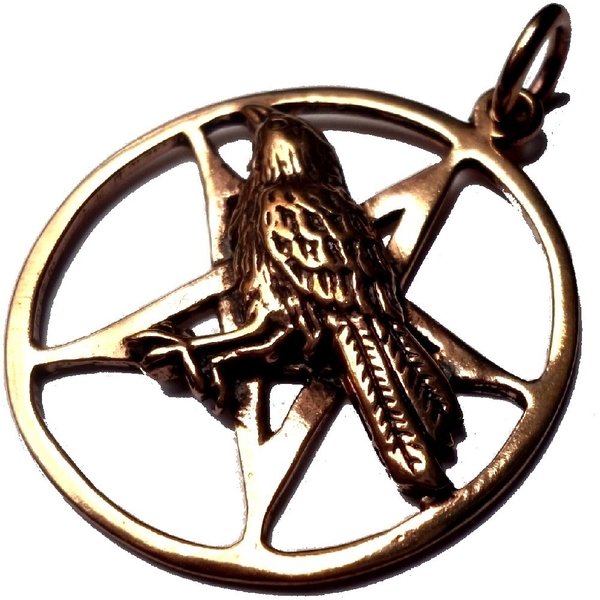 Amulett Rabe Pentagramm