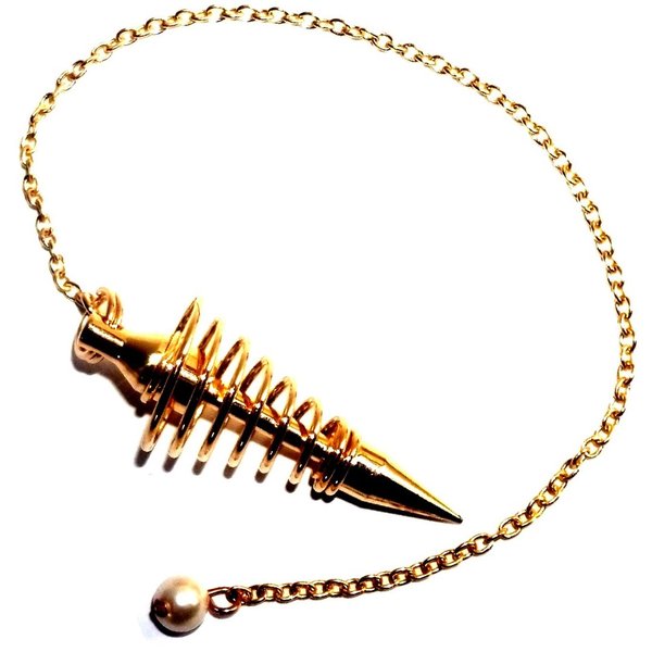 Spiral pendulum gold-plated