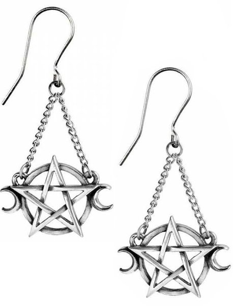 "Goddess" Pentagram Earrings