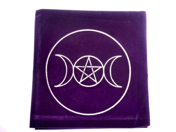 Tarot Decke Dreifachmond mit Pentagramm