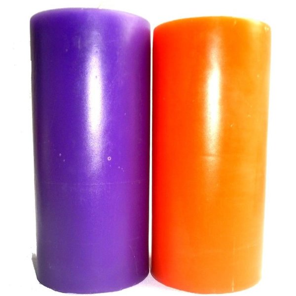 Solid-colored pillar candles 135 mm