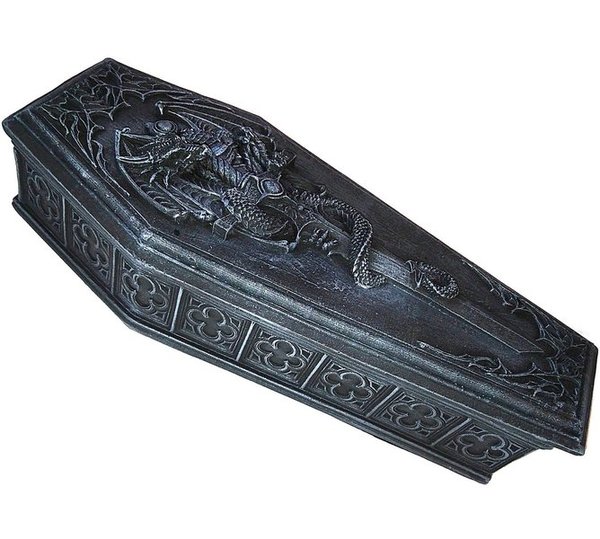 "Dragon coffin" box, loose lid