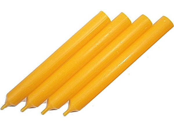 Small Beeswax candles, solid-coloured