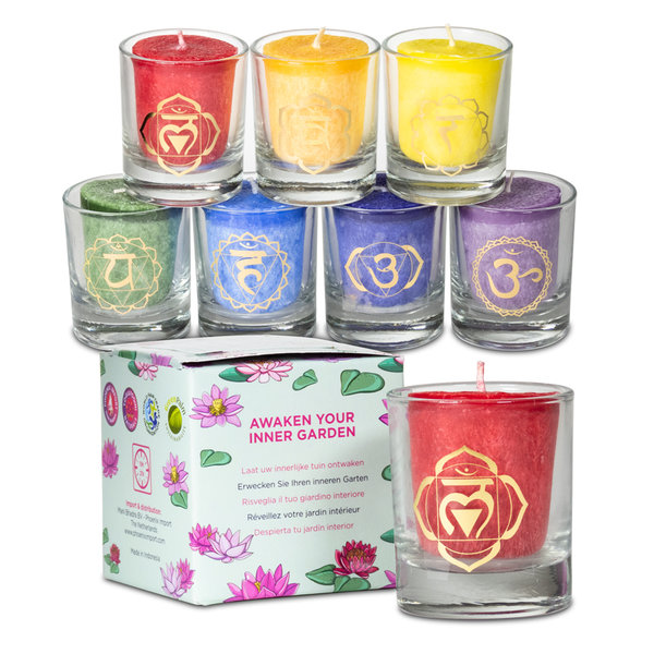 Chakra Votive scented candles in Gift Box