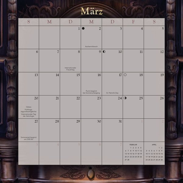Mystische Katzen Kalender 2022