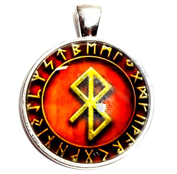 Amulett Friedensrune im Runenkreis