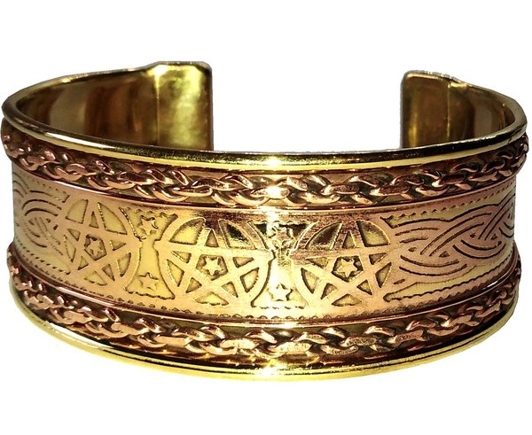 Armreif Celtic Pentagramm aus Kupfer